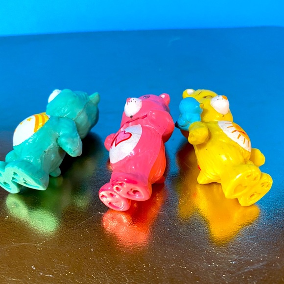 CARE BEARS VTG 80’s COLLECTION OF 3 FUNSHINE BEAR WISH BEAR & LOVE-A-LOT BEAR - Picture 9 of 14